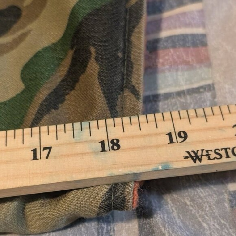 Vintage Camo Jacket Sports Hunting Orange Reversible Field Snap up Cargo Coat - Picture 6 of 7